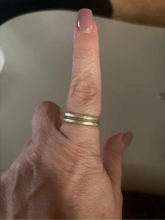 Jewelry - Silver and Bronze Wedding band UNISEX